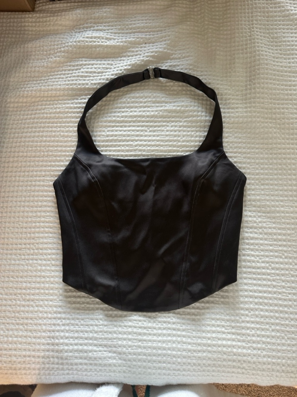 Aritzia Black Halter Corset Camisole - Picture 1 of 2
